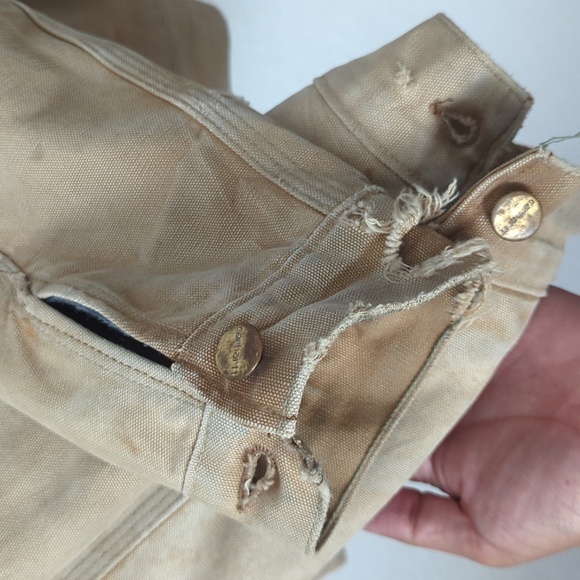 VTG Carhartt Trucker Jacket Blanket Lined Duck Canvas J09 BRN - Picture 6 of 14